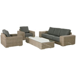 4 Seasons Outdoor Kingston 5 Seater Garden Lounge Set, Pure